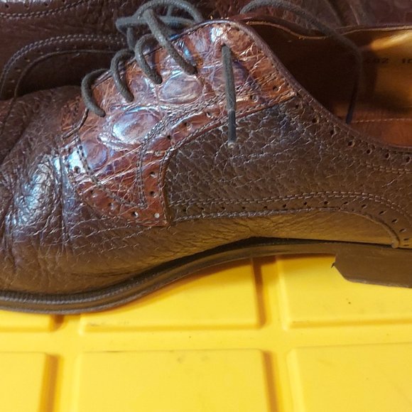 Andrea Crocodile Lace Up in Cognac by Zelli Italia - Picture 6 of 12